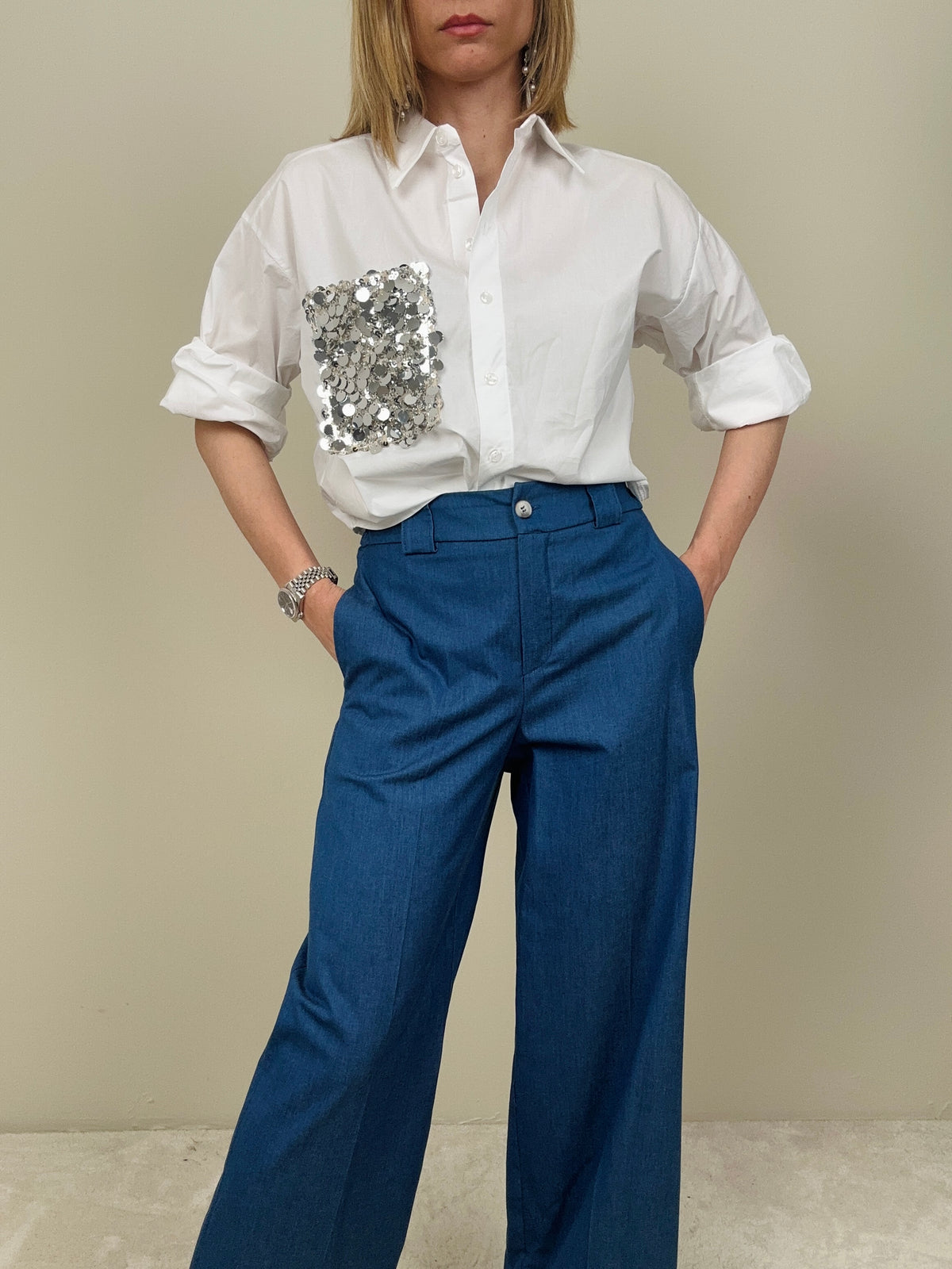 Jeans in tessuto leggero