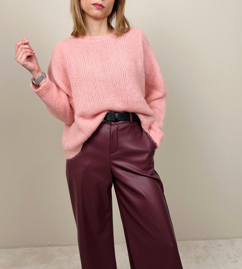 Maglione mohair rosa