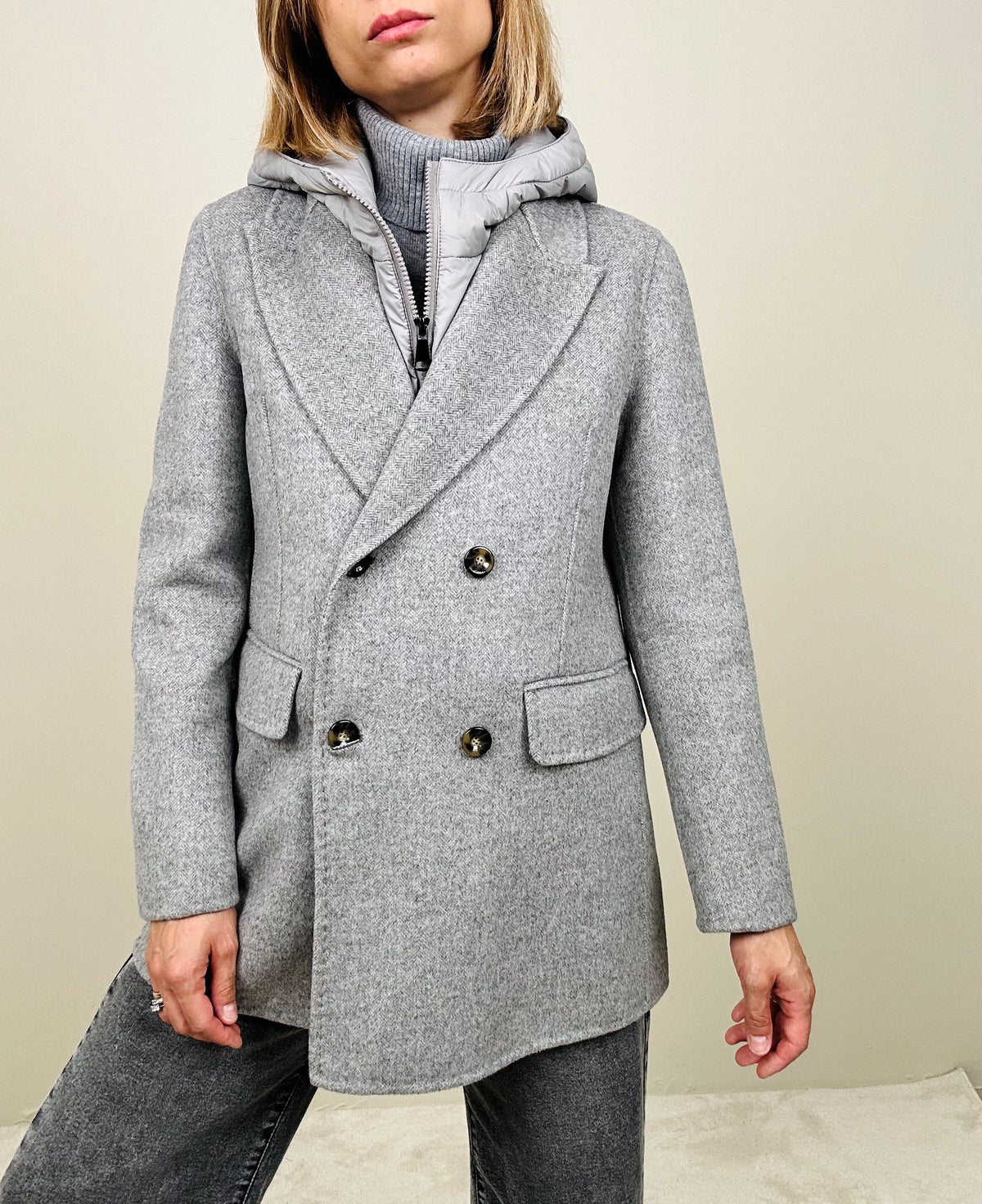 Cappotto col gilet staccabile (più colori