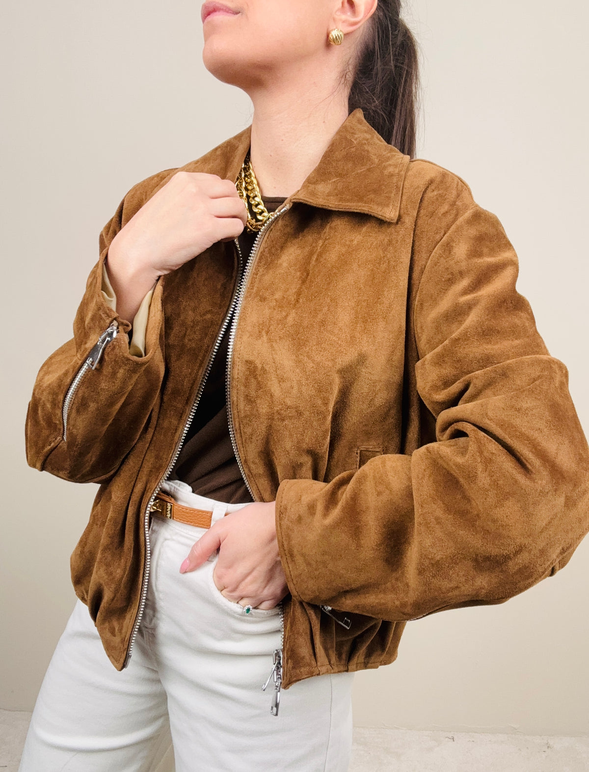 Bomber in vera pelle