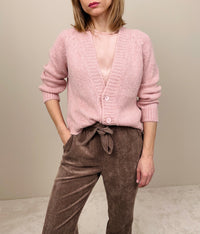 Jogging in velluto taupe