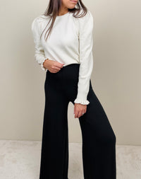 Pantalone nero in maglina