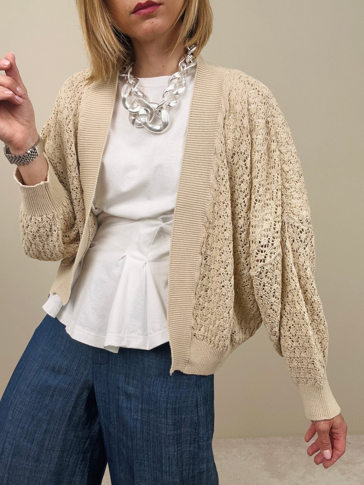 Cardigan traforato (più colori)