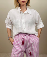 Camicia in lino bianca