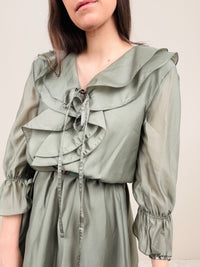 Abito ruches verde