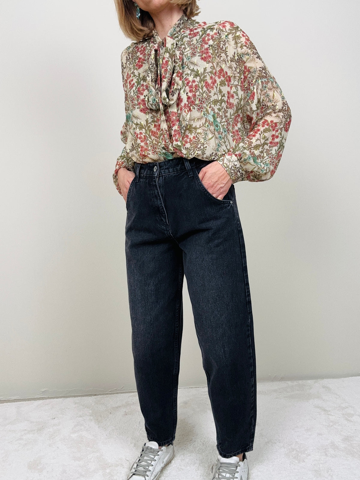 Jeans nero baloon