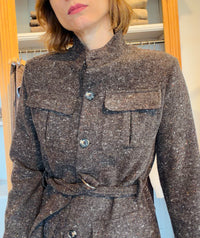 Cappottino stile militare marrone