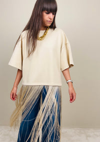 Maglia con maxi frange