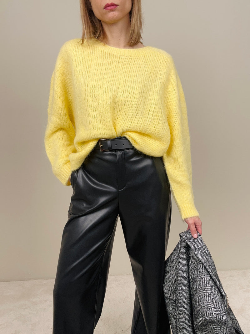 Maglione mohair giallo