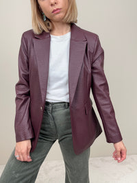 Blazer ecopelle bordeaux