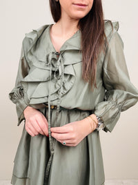 Abito ruches verde