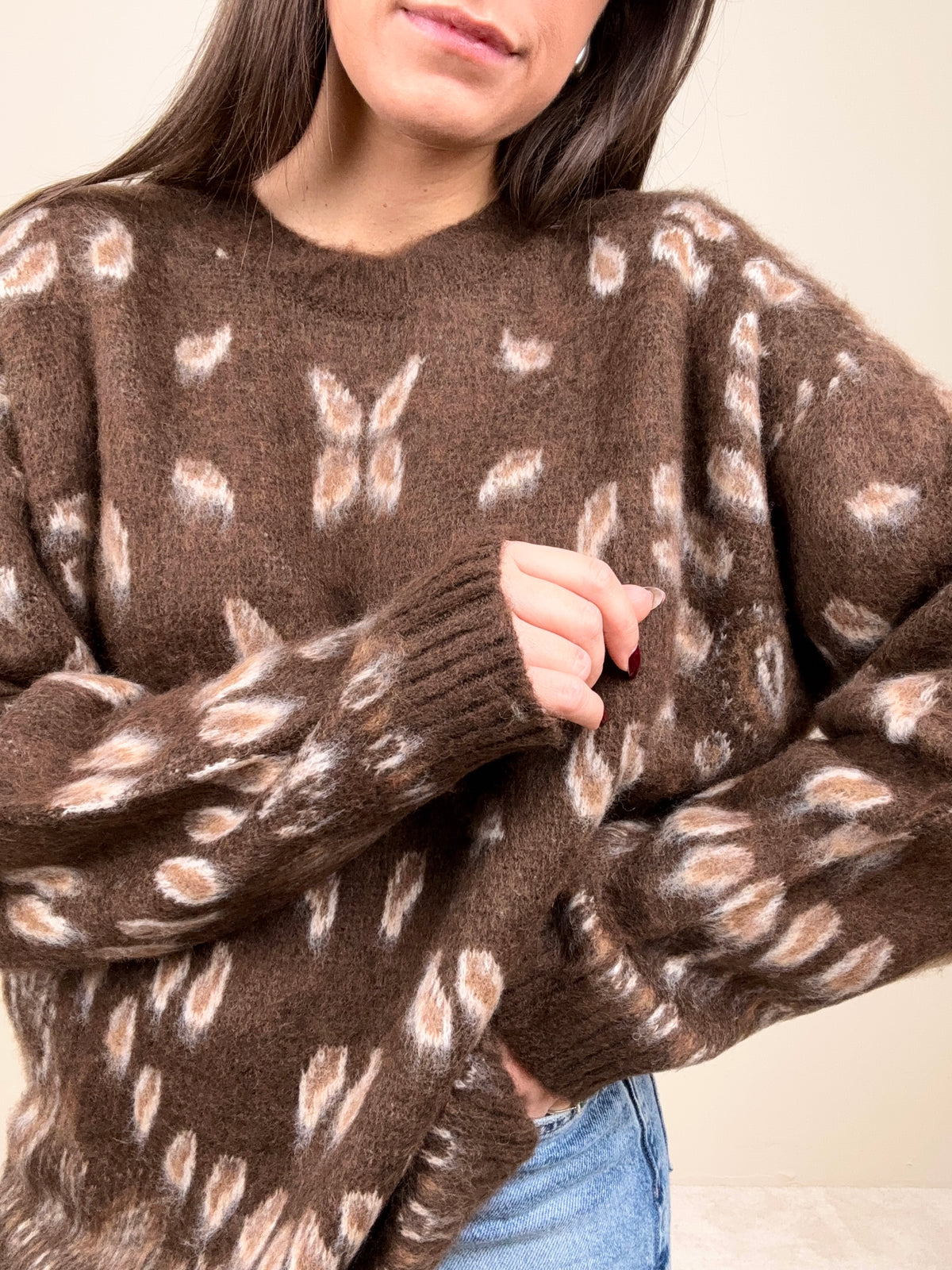 Maglione bandana marrone