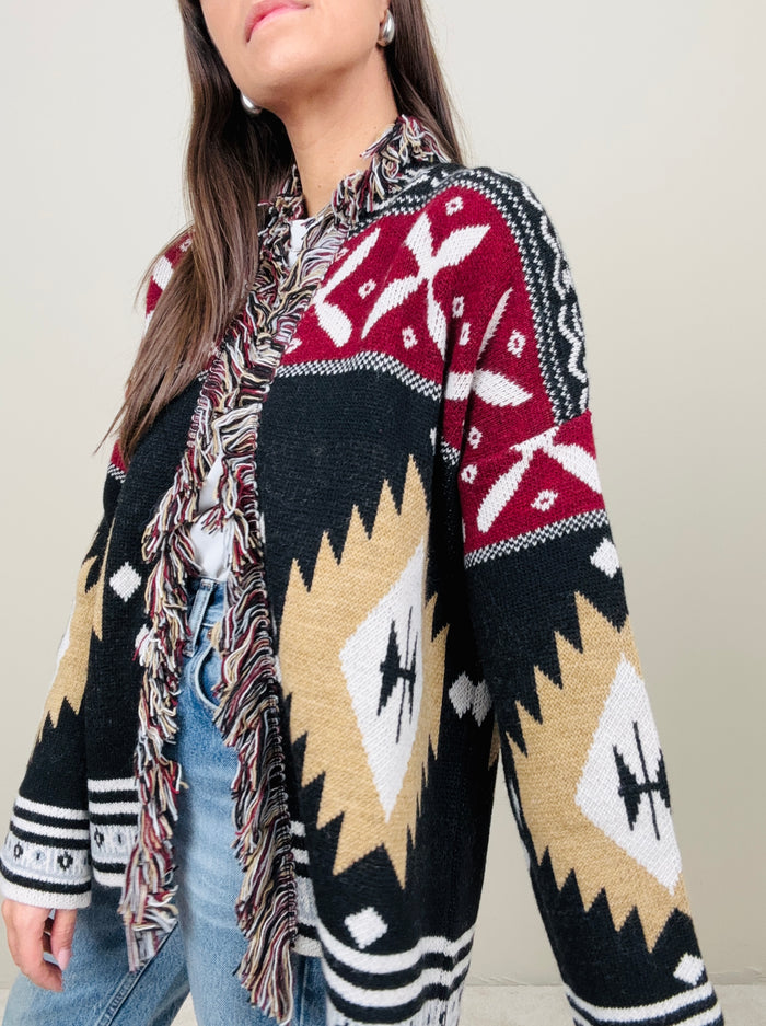 Cardigan fantasia etnica (più colori)
