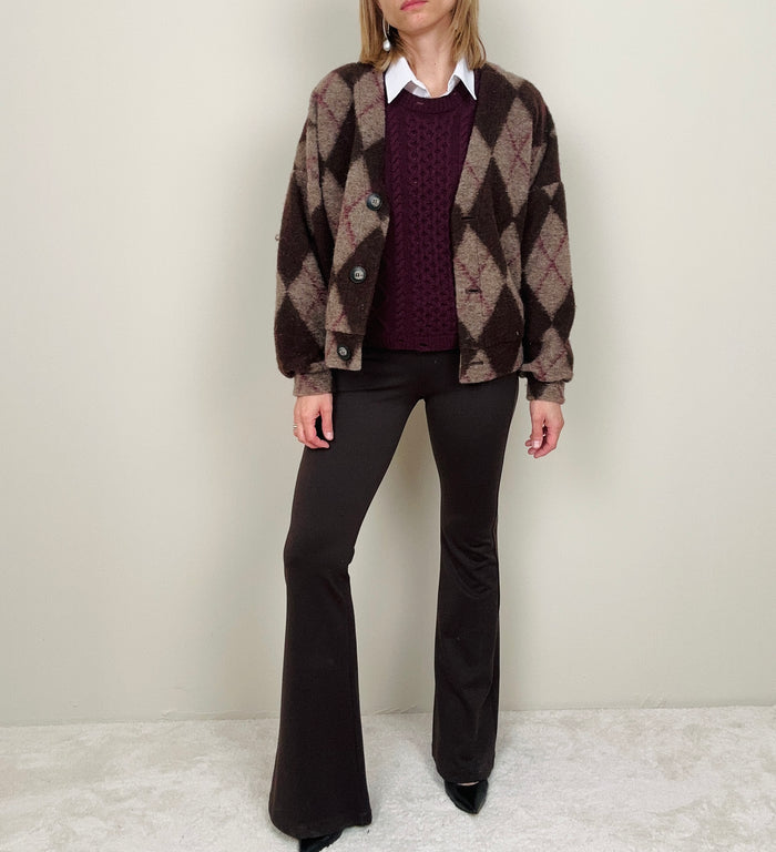 Pantalone a zampa elasticizzato