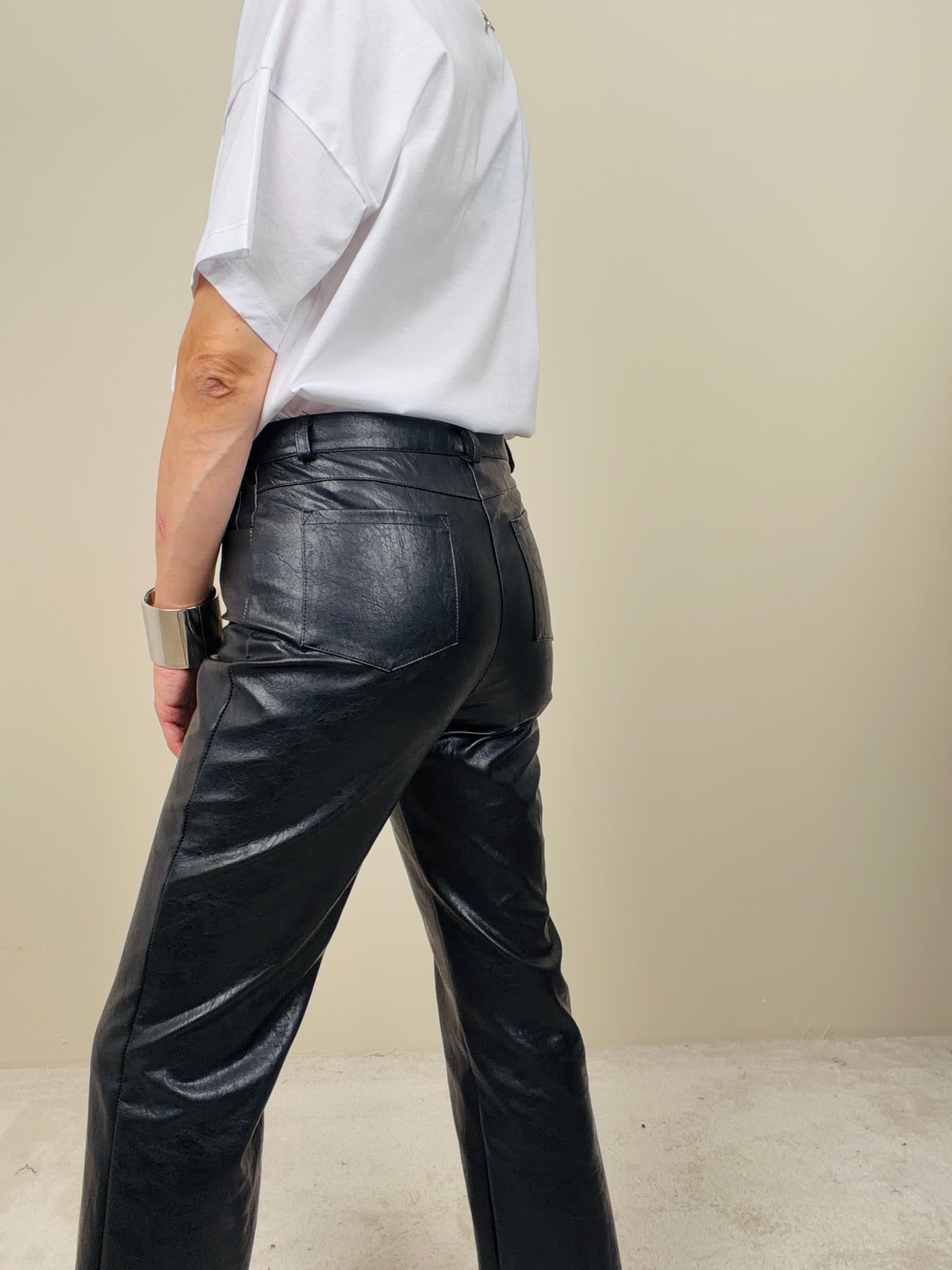 Pantalone in ecopelle