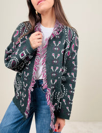 Cardigan bandana ottanio