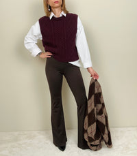 Gilet lavorato in maglia (più colori)