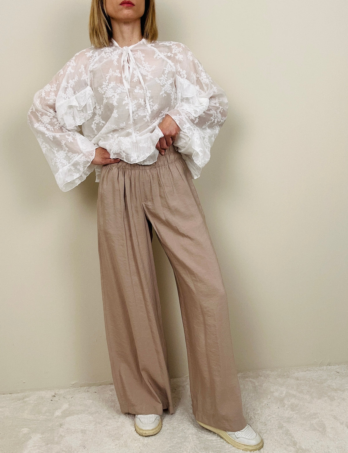 Pantalone sabbia in modal