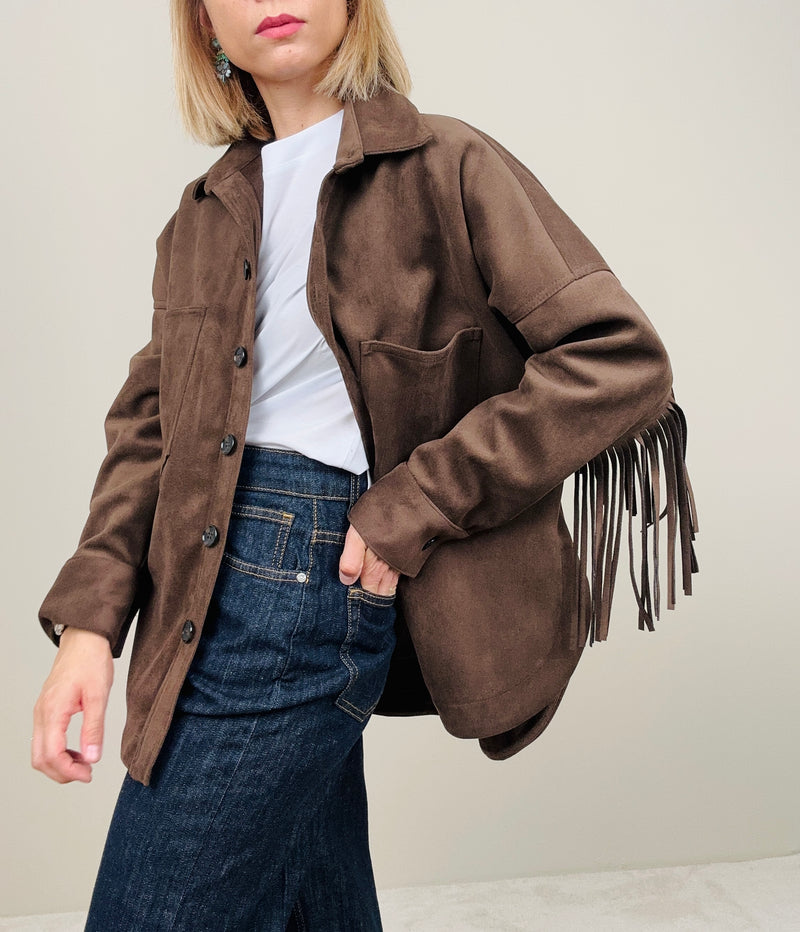 Overshirt con frange