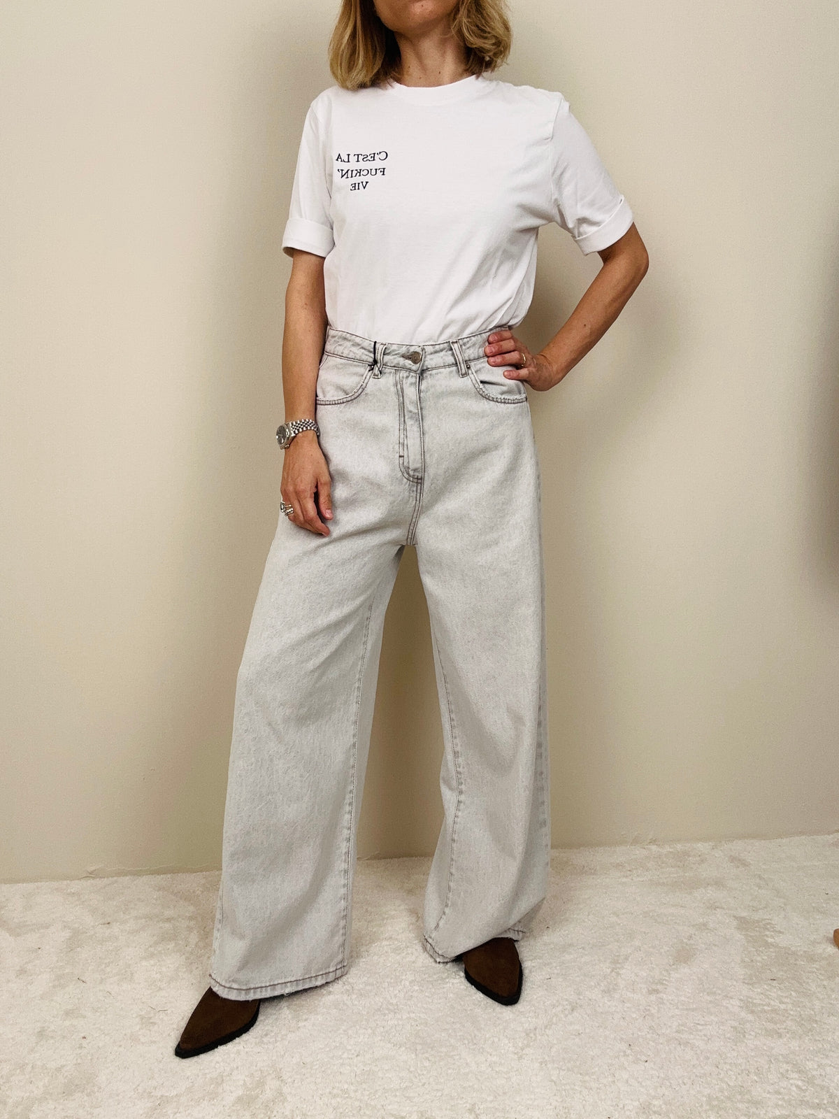 Jeans Giusi grigio chiaro