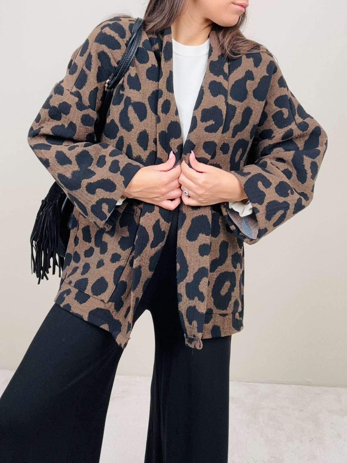 Kimono leopardato