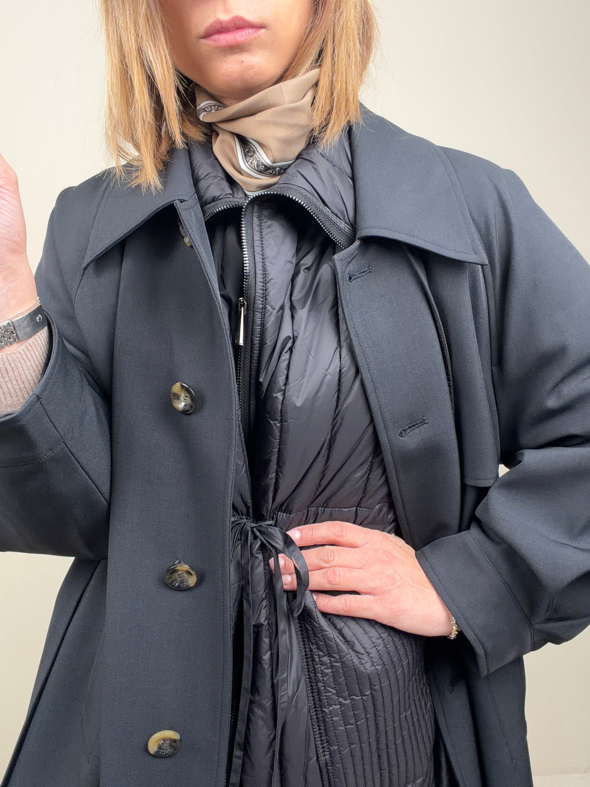 Trench coat con piumino