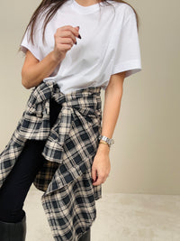 Overshirt quadri nero