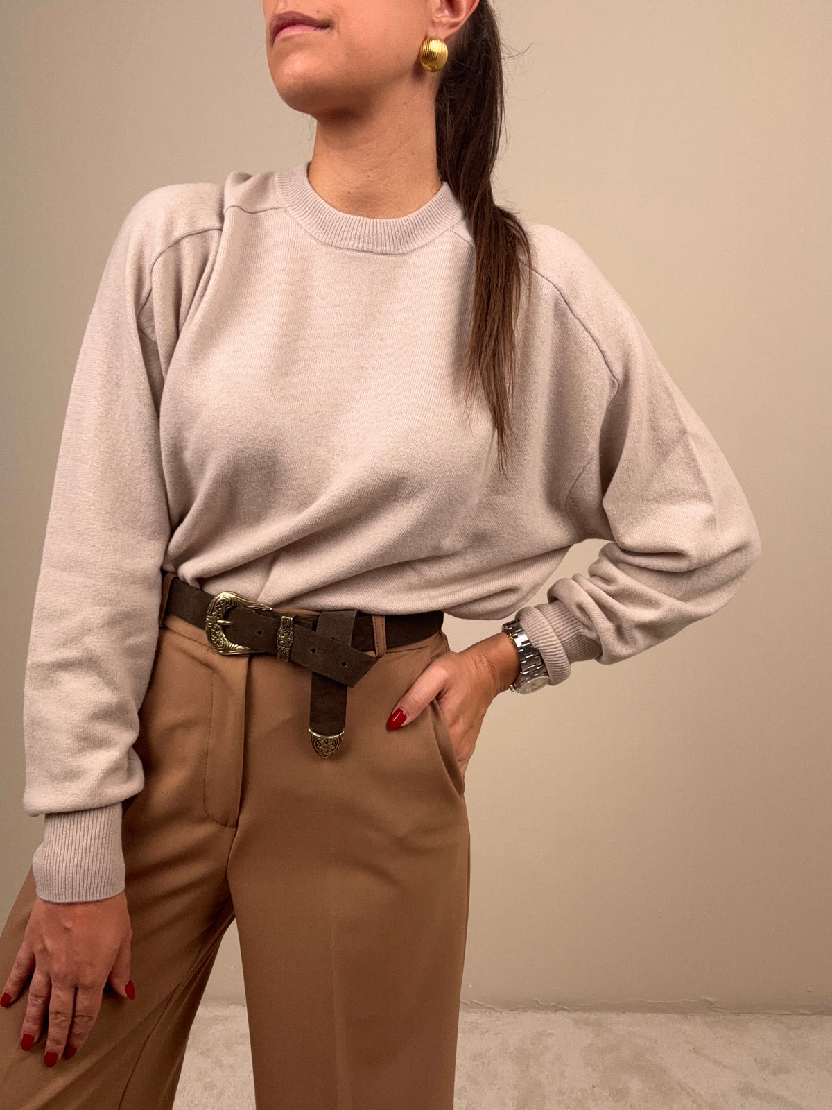 Maglione cacha in pura lana