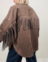 Overshirt con frange