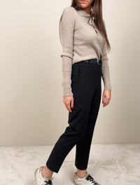 Pantalone nero con cintura