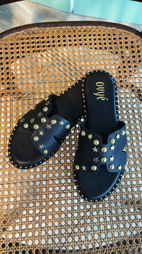 Ciabattina stelline black