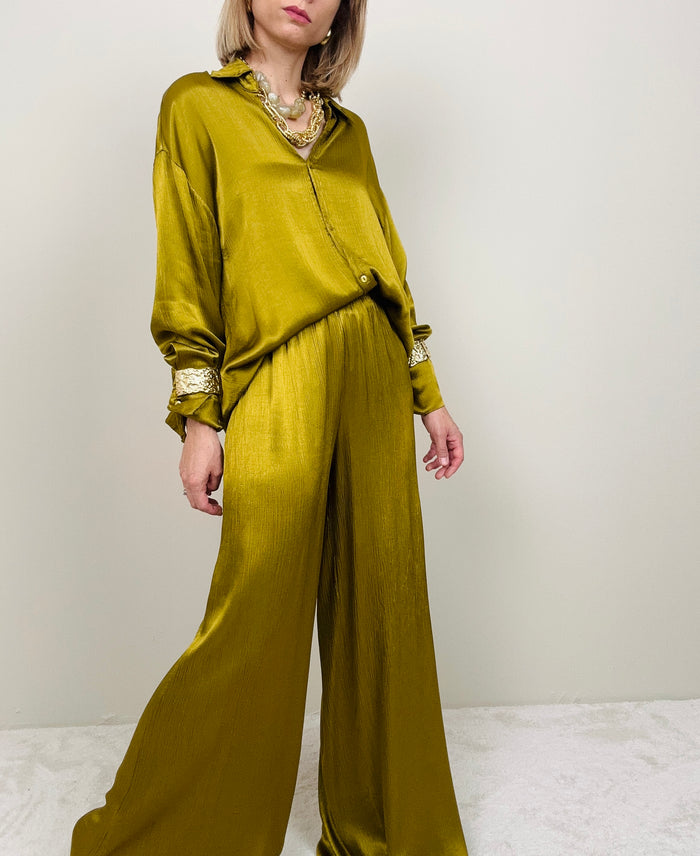 Pantalone olio scivolato