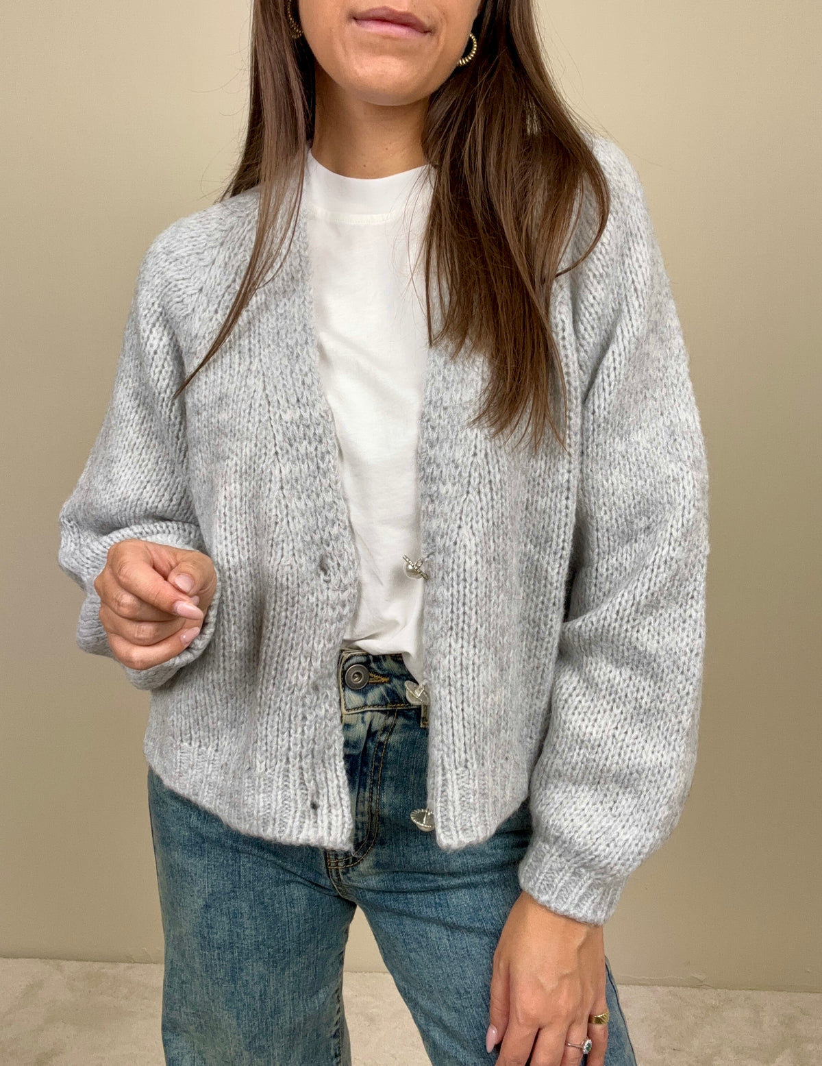 Cardigan bottoni gioiello (più colori)