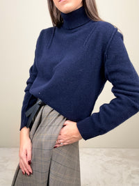 Maglioncino collo alto blu