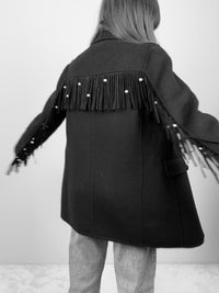 Cappottino nero con frange