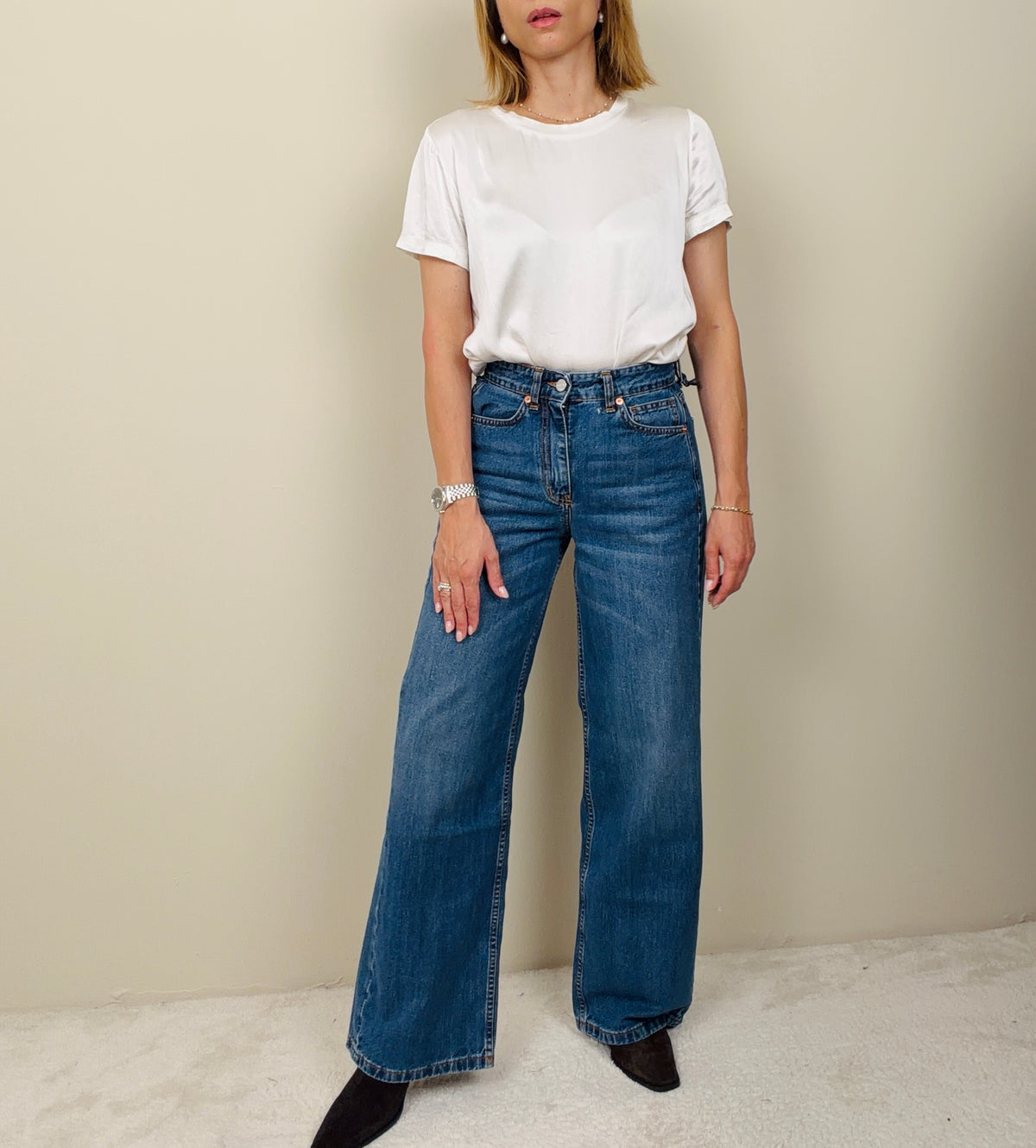 Jeans denim classico gamba dritta