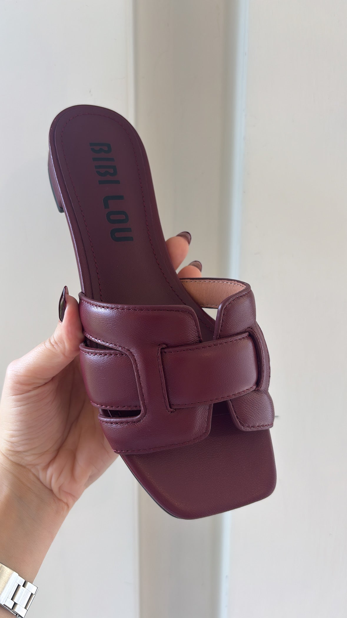 Ciabattina Bibi bordeaux