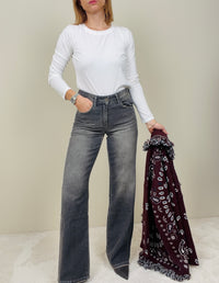 Jeans grigio gamba dritta