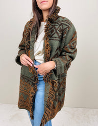 Cardigan etnico militare