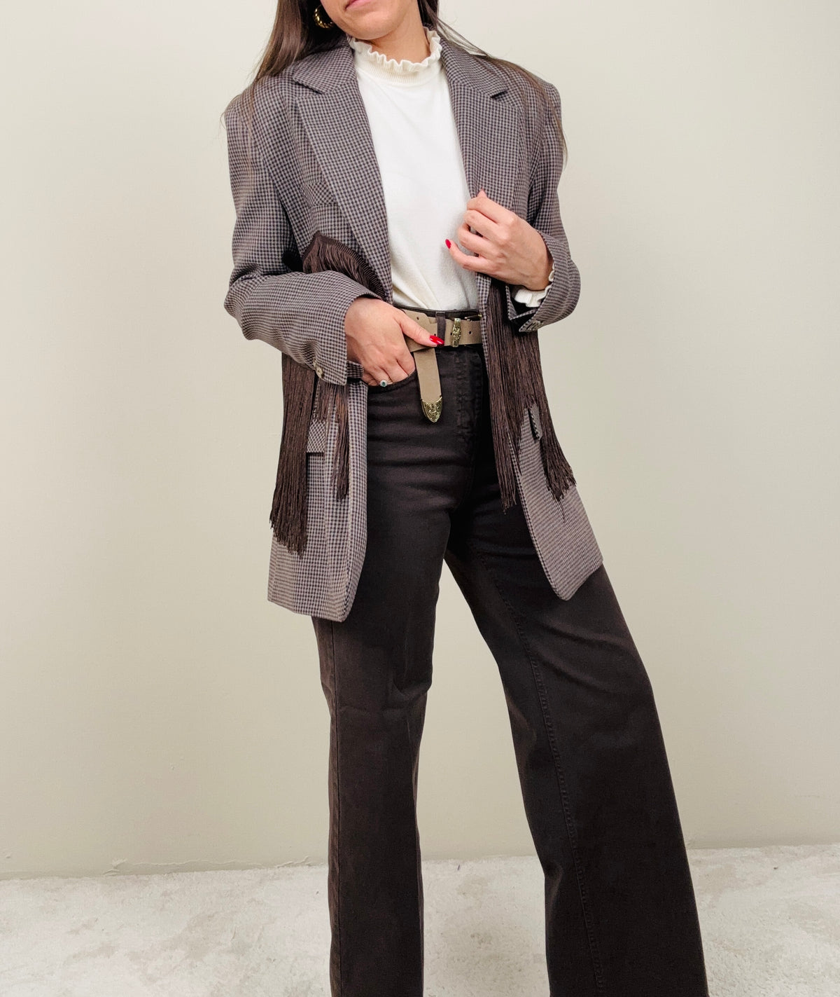 Jeans in cotone marrone