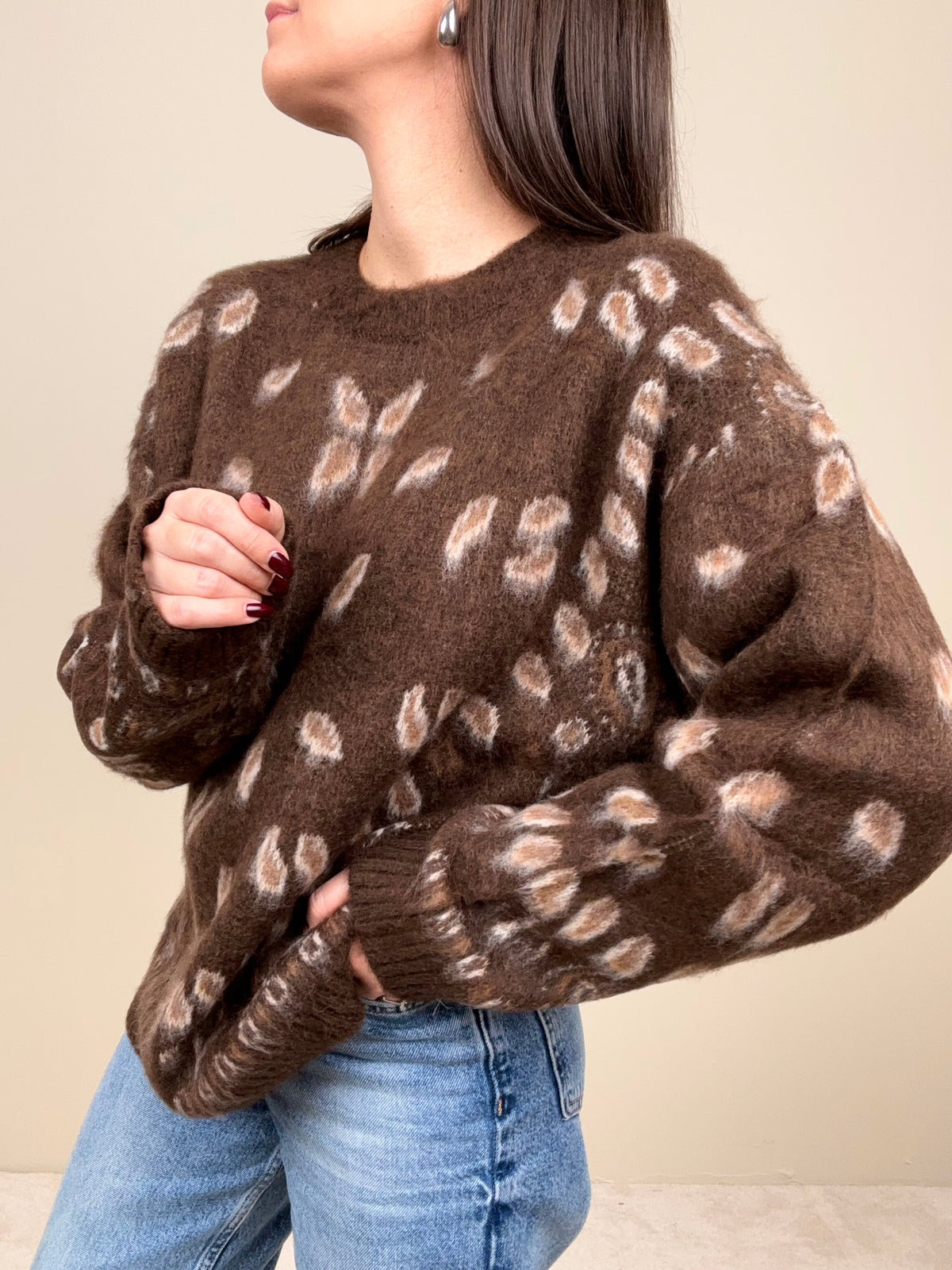 Maglione bandana marrone