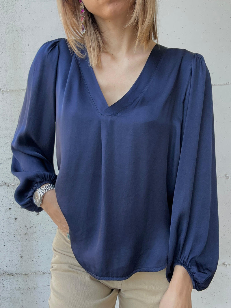 Blusa scollo a V (più colori)