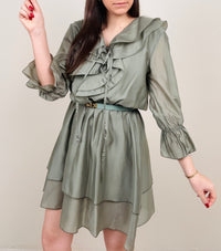 Abito ruches verde