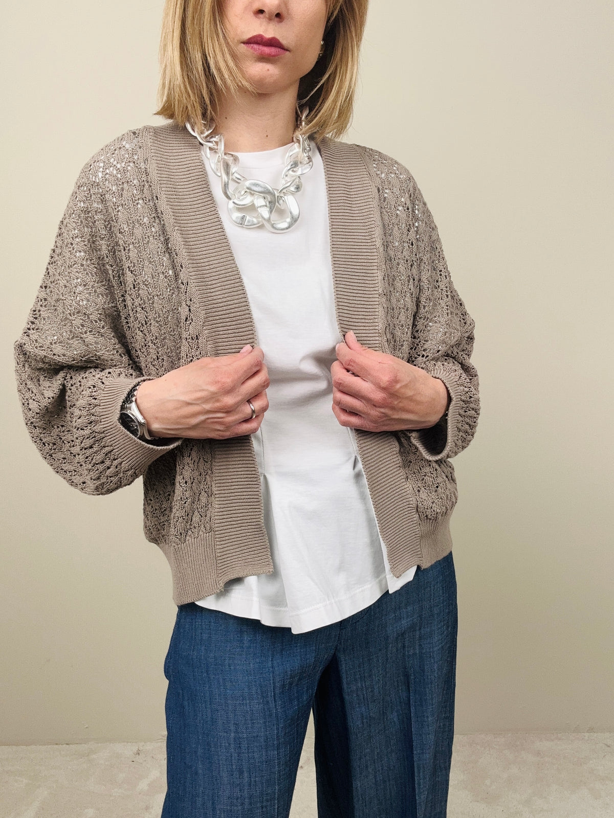 Cardigan traforato (più colori)