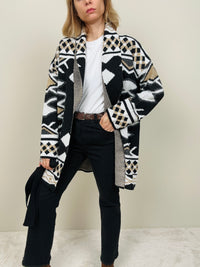 Cardigan bianco e nero