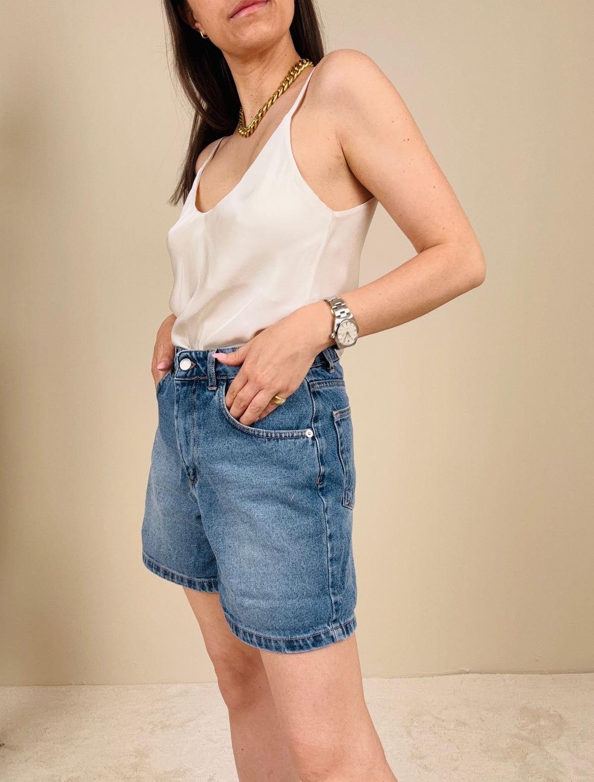 Short in denim