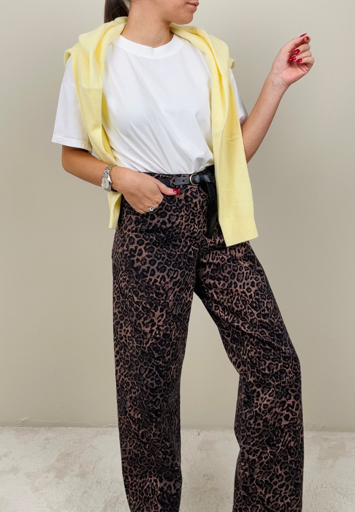 Jeans maculato moro