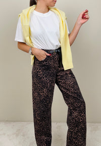 Jeans maculato moro