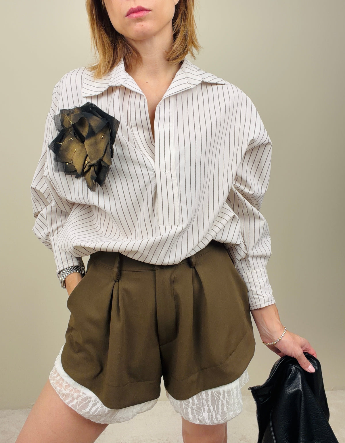 Maxi camicia a righe