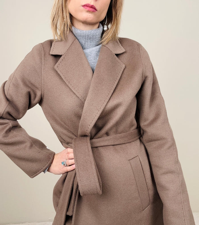Cappotto vestaglia taupe